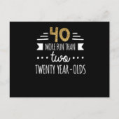 Carte Postale Plus Amusant Que Deux Vingt Ans 40E Anniversaire T (Devant)