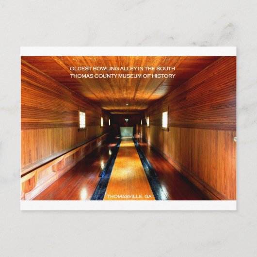 CARTE POSTALE PLUS ANCIENNE ALLÉE DE BOWLING DANS LE SUD, THOMAS (Devant)