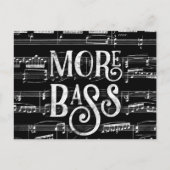 Carte Postale Plus Bass Chalkboard - Black White Music (Devant)