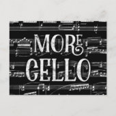 Carte Postale Plus Chalboard Cello - Black White Music (Devant)