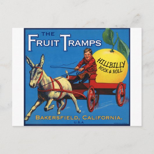 Carte Postale Plus d'amusement de tramp de fruits (Devant)