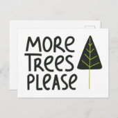 Carte Postale Plus d'arbres S'il vous plaît (Devant / Derrière)