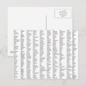 Carte Postale Plus de 600 mots positifs ! (Devant / Derrière)