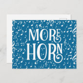 Carte Postale Plus de cor d'harmonie - Blue White Music (Devant / Derrière)