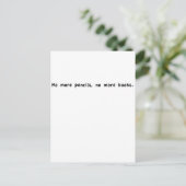 Carte Postale Plus de crayons (Debout devant)