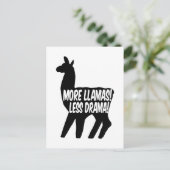 Carte Postale Plus de lamas moins de drame (Debout devant)