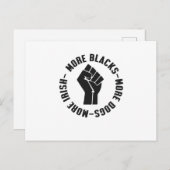 Carte Postale Plus de Noirs Plus de Chiens Plus d'Irlandais (Devant / Derrière)