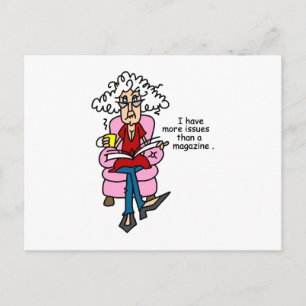 Carte Postale Plus de numéros qu'un Humour de magazine