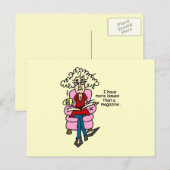 Carte Postale Plus de numéros qu'un Humour de magazine (Devant / Derrière)