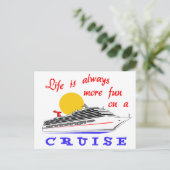 Carte Postale Plus de plaisir en croisière (Debout devant)