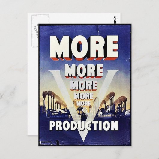 Carte Postale Plus de production (Devant / Derrière)