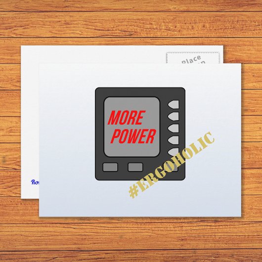 Carte Postale Plus de puissance amusant rower erging