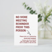 CARTE POSTALE PLUS DE RÉUNION RAPPELER DE CETTE PERSONNE FUNNY (Debout devant)