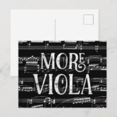 Carte Postale Plus de tableau noir de viole - Musique en noir et (Devant / Derrière)