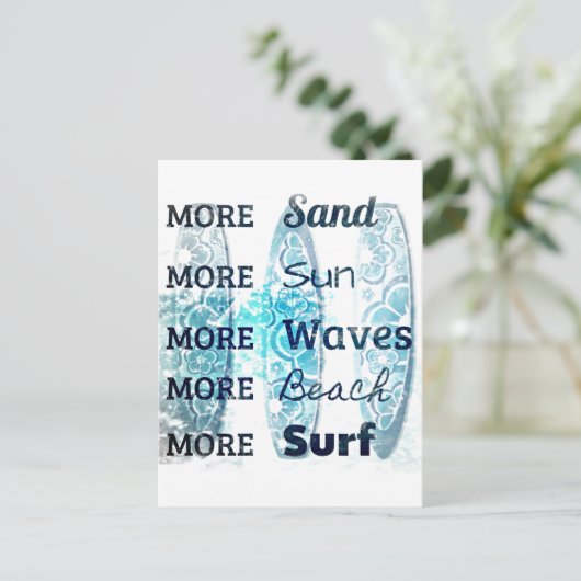 Carte Postale Plus de vie sur la plage (Debout devant)