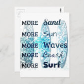 Carte Postale Plus de vie sur la plage (Devant / Derrière)