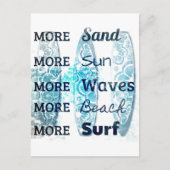 Carte Postale Plus de vie sur la plage (Devant)