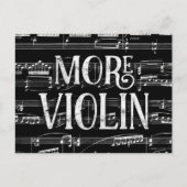 Carte Postale Plus de violon tableau noir - Musique noir blanc (Devant)