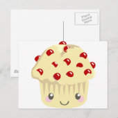 Carte Postale Plus de visages de muffin Kawaii (Devant / Derrière)