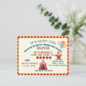 CARTE POSTALE PLUS GRANDE FÊTE D'ANNIVERSAIRE 5 ANS THÈME CIRQUE (Debout devant)