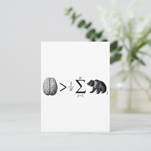 Carte Postale Plus Intelligent Que L'Ours Moyen (Debout devant)