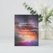 Carte Postale Plus près de la conception de Dieu (Debout devant)