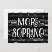 Carte Postale Plus Soprano Chalkboard - Chanteur noir blanc (Devant / Derrière)
