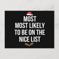 Plus susceptible d'être sur la liste des gentils N