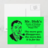 Carte Postale Plus vous désapprouvez (Devant / Derrière)