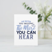 Carte Postale Plus Vous Pouvez Entendre La Citation (Debout devant)