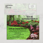 Carte Postale Plush Green Paysage Entretien de pelouse (Devant / Derrière)