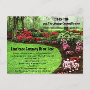 Carte Postale Plush Green Paysage Entretien de pelouse