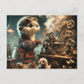 Carte Postale Plush Steampunk Otter et Seal (Devant)