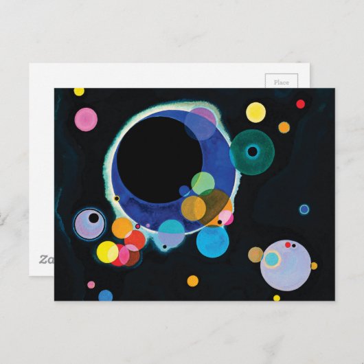 Carte Postale Plusieurs cercles par Wassily Kandinsky (Devant / Derrière)