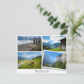 Carte Postale Plusieurs paysages à Wengen (Debout devant)