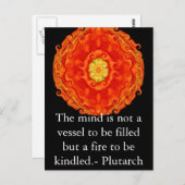 Carte Postale Plutarch citation enseignement (Devant / Derrière)