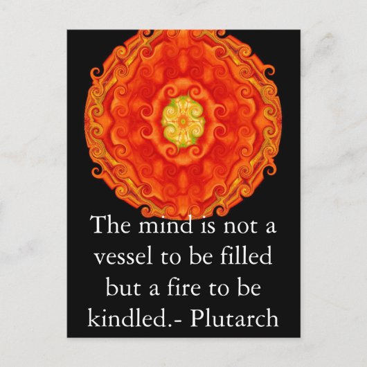 Carte Postale Plutarch citation enseignement (Devant)