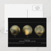 Carte Postale Pluto par le télescope spatial Hubble de la NASA (Devant / Derrière)