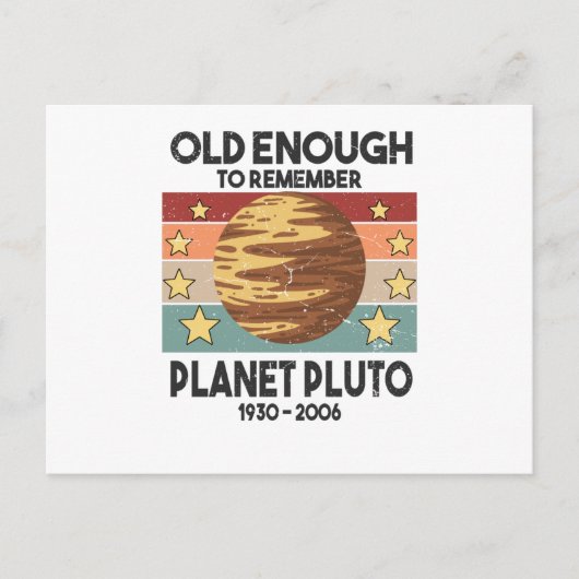 Carte Postale Pluto Vintage Planète Galaxie Espace Détresse (Devant)