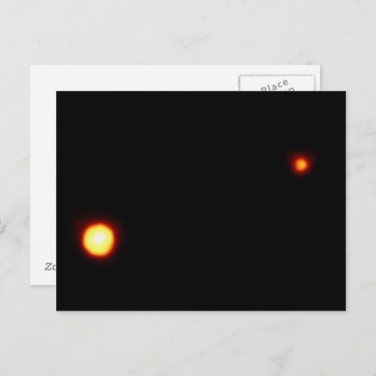 Carte Postale Pluton et sa lune, Charon (Devant / Derrière)