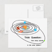 Carte Postale Pluton Planètes Question de Trick (Devant / Derrière)