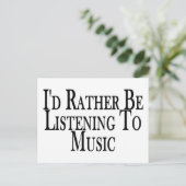 Carte Postale Plutôt Écouter De La Musique (Debout devant)