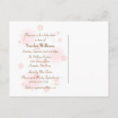 Carte Postale Plutôt En Baby shower Rose Invitatio (Dos)