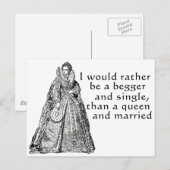 Carte Postale Plutôt Être Un Mendiant (Devant / Derrière)