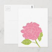 Carte Postale Plutôt rose Floral (Devant / Derrière)