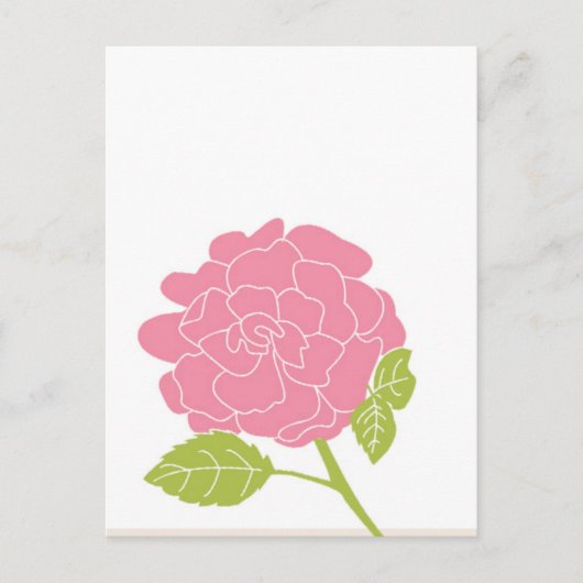 Carte Postale Plutôt rose Floral (Devant)