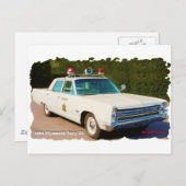 Carte Postale Plymouth Fury III 1968 (Devant / Derrière)