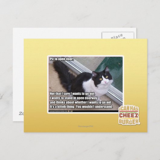 Carte Postale PLZ à la porte ouverte (Devant / Derrière)