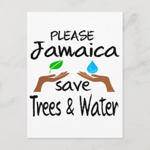 Carte Postale Plz Jamaïque Sauvez l'arbre et l'eau