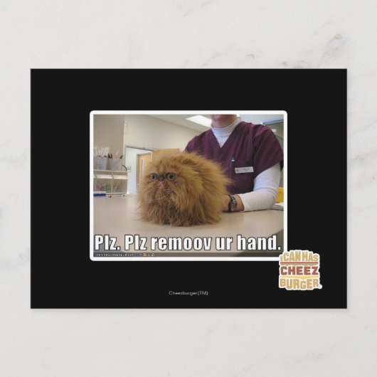 Carte Postale Plz remoov votre main (Devant)